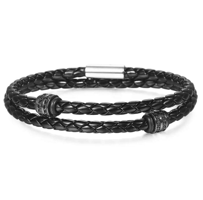 Bratara Brooks Double Strap Black Zirconium 19 CM