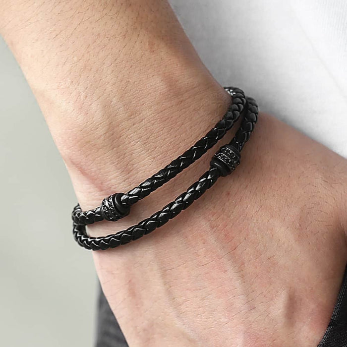 Bratara Brooks Double Strap Black Zirconium 19 CM