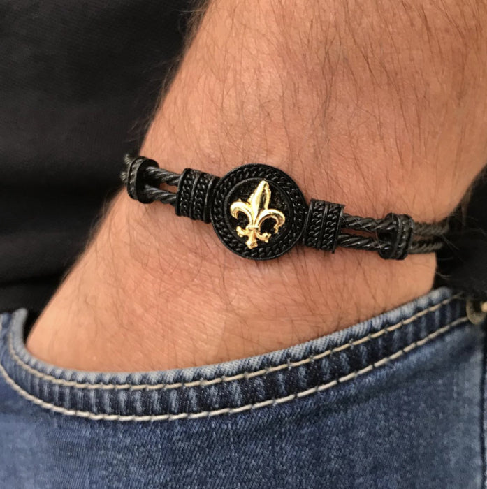 Bratara Brooks Fleur de Lis Bangle