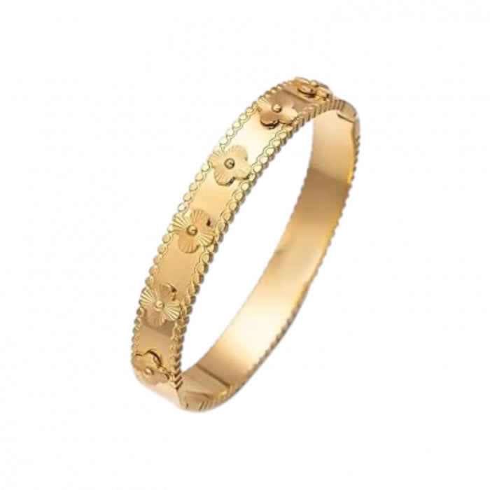 Bratara Brooks Gold Bangle Alhambra Flower