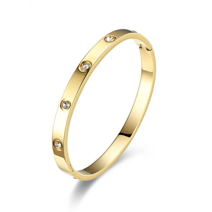 Bratara Brooks Gold Bangle Diamonds