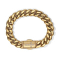 Bratara Brooks Gold Cross Cuban