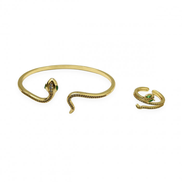 Set Bratara-Inel Gold Gatopardo Woman