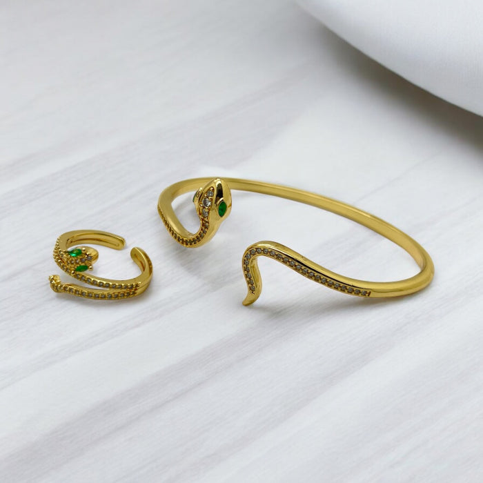 Set Bratara-Inel Gold Gatopardo Woman