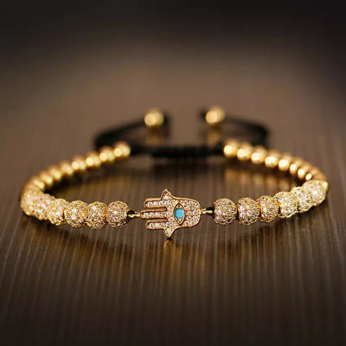 Bratara Brooks Gold Luxury Hamsa Fatima
