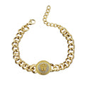 Bratara Brooks Gold Medusa Diamonds