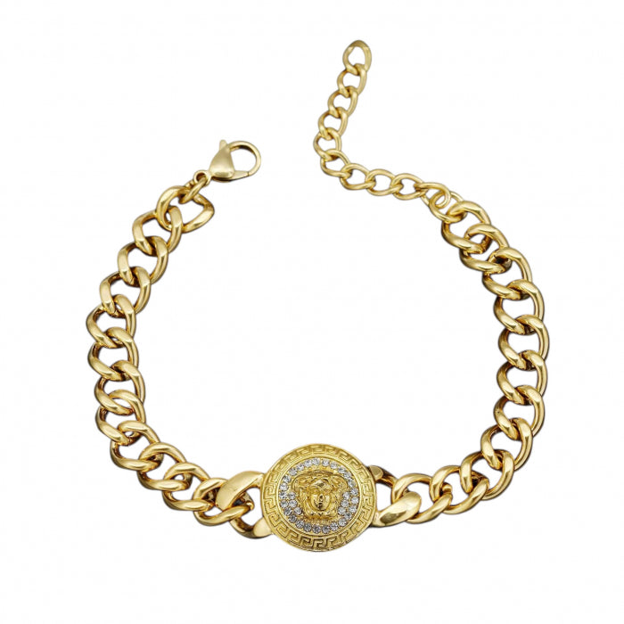 Bratara Brooks Gold Medusa Diamonds