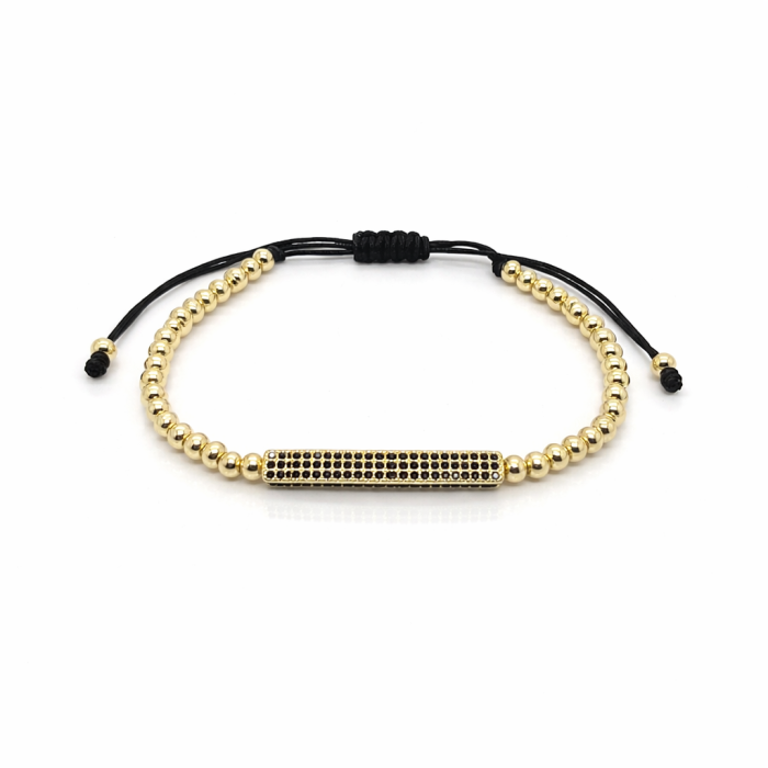 Bratara Brooks Gold Tube Zircon