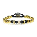 Bratara Brooks Gold Zircon Beads