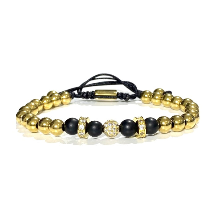 Bratara Brooks Gold Zircon Beads
