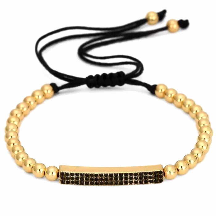 Bratara Brooks Gold Zircon Linea