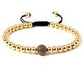 Bratara Brooks Gold Zircon Sphere