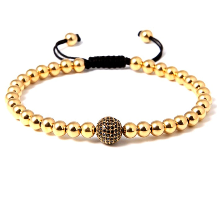 Bratara Brooks Gold Zircon Sphere