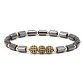 Bratara Brooks Gold Zircon Spherique