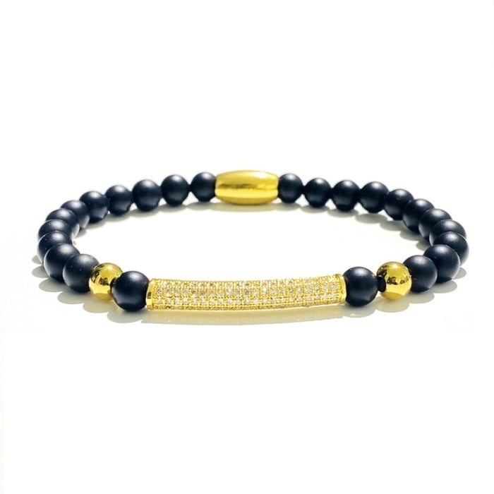 Bratara Brooks Gold Zircon Tube