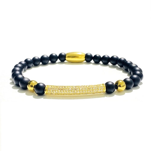 Bratara Brooks Gold Zircon Tube