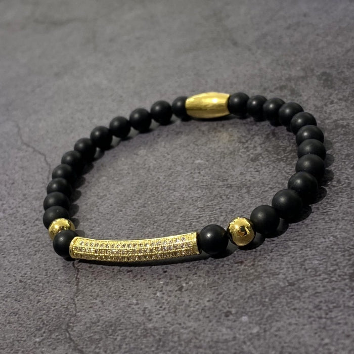 Bratara Brooks Gold Zircon Tube