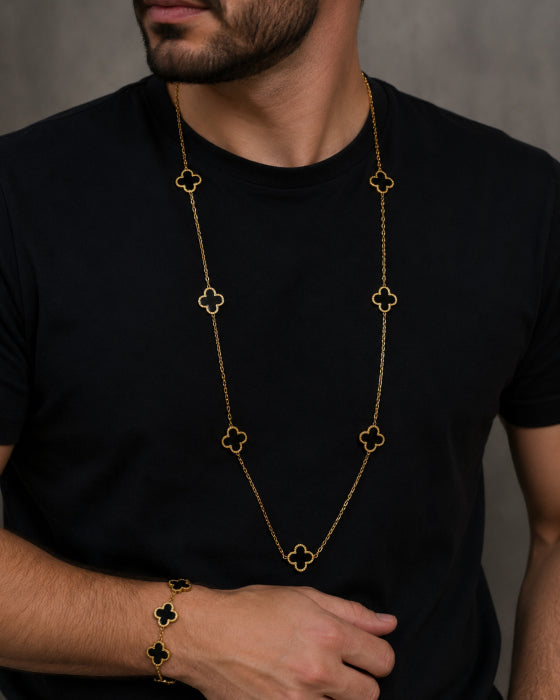 Bratara Brooks GoldBlack Alhambra Men