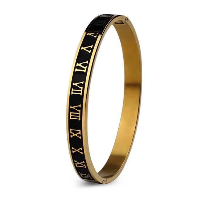 Bratara Brooks GoldBlack Bangle