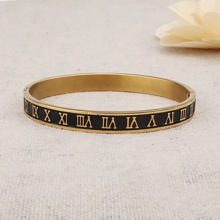 Bratara Brooks GoldBlack Bangle