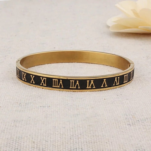 Bratara Brooks GoldBlack Bangle