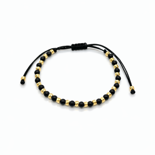 Bratara Brooks GoldBlack Beads