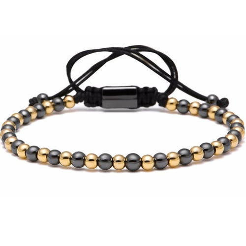 Bratara Brooks GoldBlack Beads