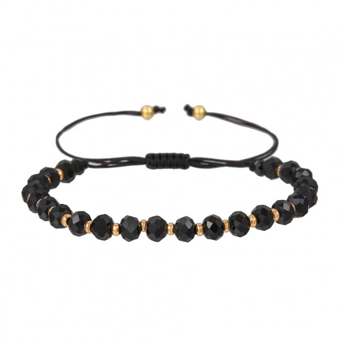 Bratara Brooks GoldBlack Beads Facette