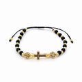 Bratara Brooks GoldBlack Cross