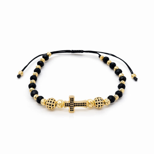 Bratara Brooks GoldBlack Cross