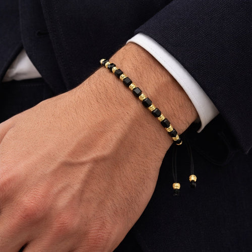 Bratara Brooks GoldBlack Cubical 14K
