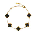 Bratara Brooks GoldBlack Flower