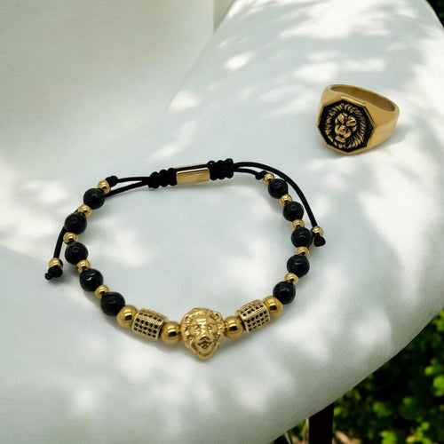 Bratara Brooks GoldBlack Lion Luxury