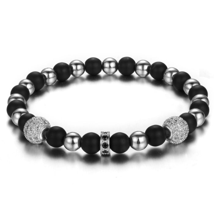 Bratara Brooks Goldblack Style SILVER