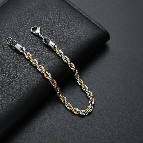 Bratara Brooks GoldSilver Rope