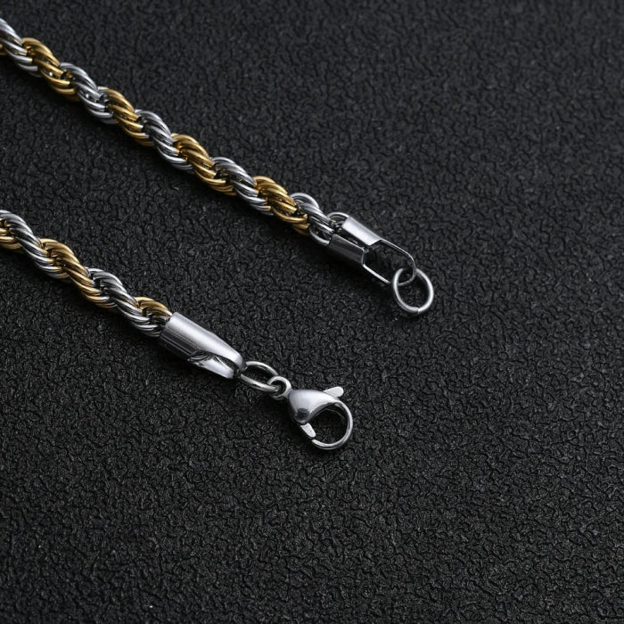 Bratara Brooks GoldSilver Rope