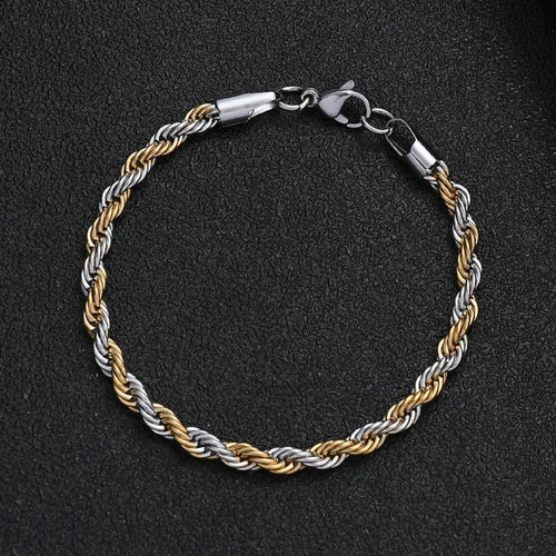 Bratara Brooks GoldSilver Rope
