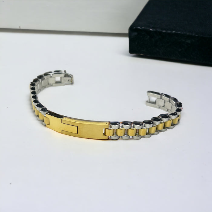 Bratara Brooks GoldSilver Steel
