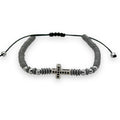 Bratara Brooks Gray Cross Silver