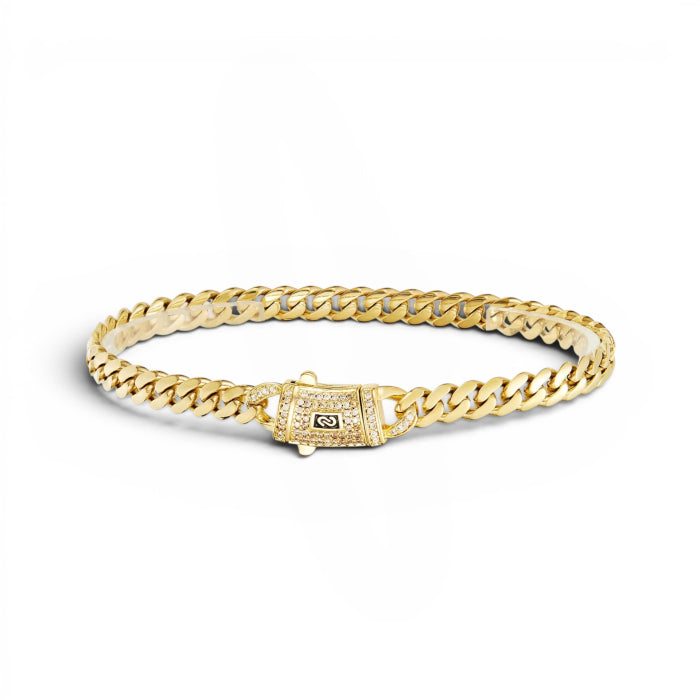 Bratara Brooks Monaco Gold Plated 14K 6 MM / 20 CM