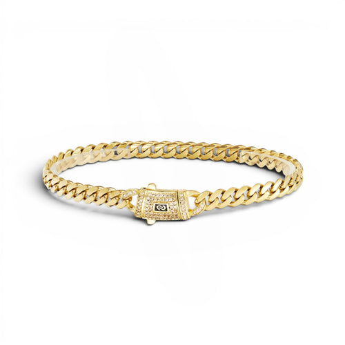 Bratara Brooks Monaco Gold Plated 14K 6 MM / 20 CM
