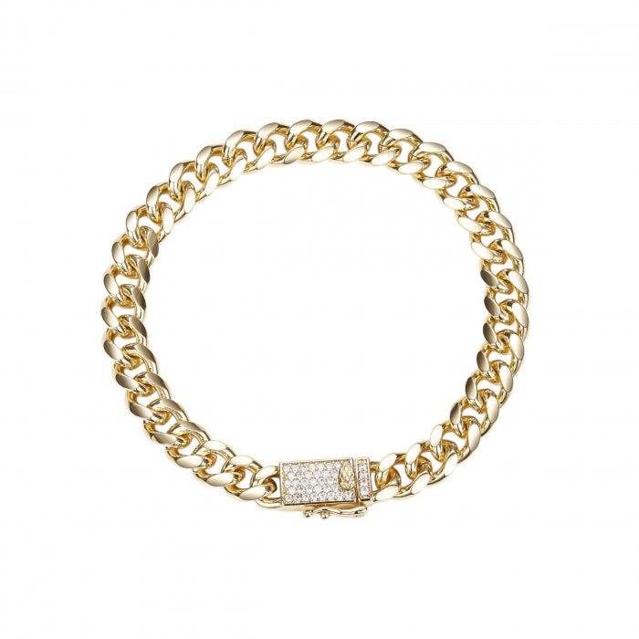 Bratara Brooks Monaco Gold Plated 14K / 6 MM