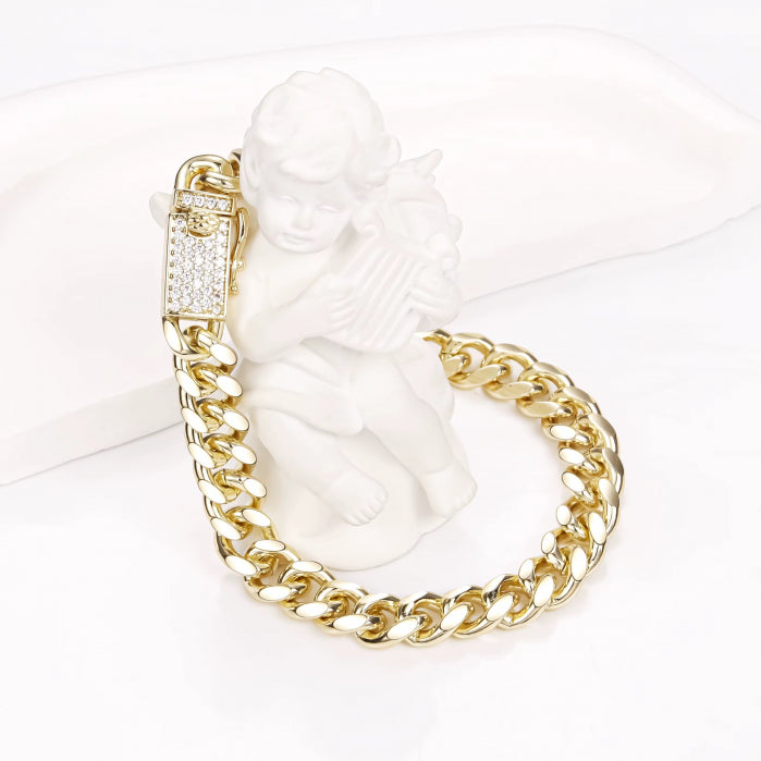Bratara Brooks Monaco Gold Plated 14K / 6 MM