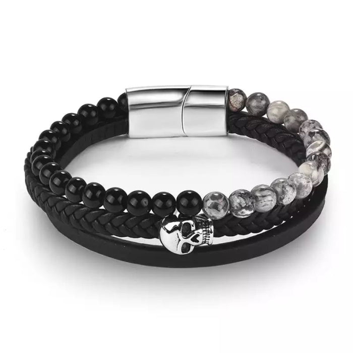 Bratara Brooks Multilayer Skull
