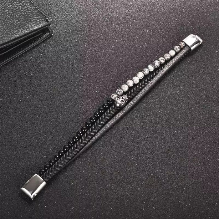 Bratara Brooks Multilayer Skull