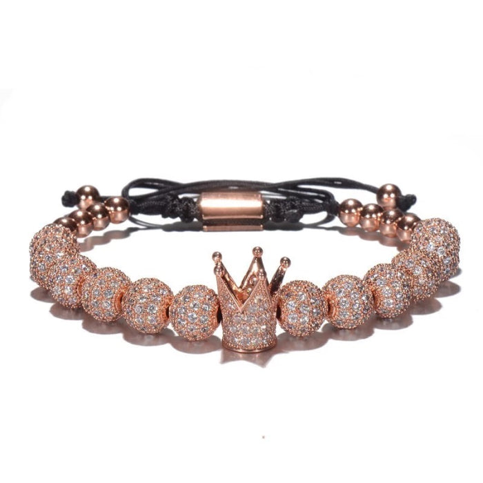 Bratara Brooks Rose Gold Crown Sapphire