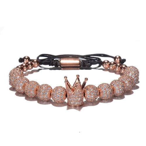 Bratara Brooks Rose Gold Crown Sapphire