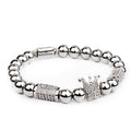 Bratara Brooks Royalty Silver Zirconium