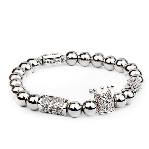 Bratara Brooks Royalty Silver Zirconium