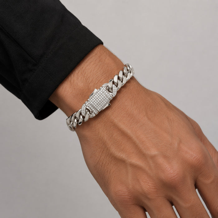 Bratara Brooks Silver Cuban Design